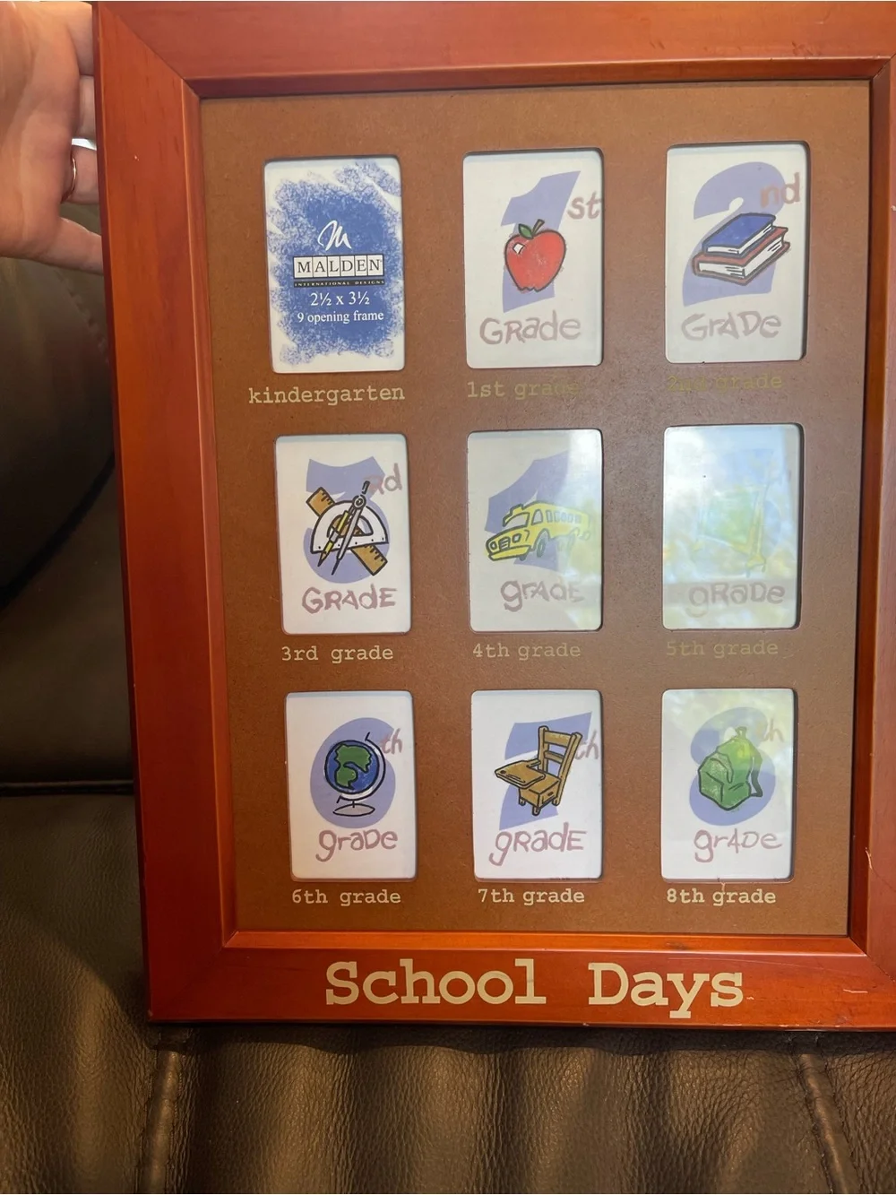 School Days Multi-Photo Frame - Wood Tone